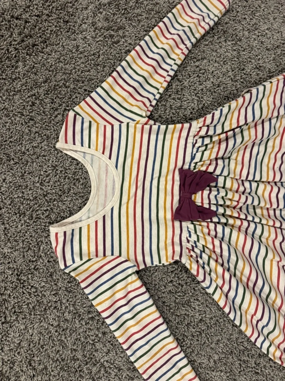 Ruffle Butts Multi-Color Striped Long Sleeve Twirl Dress size 8